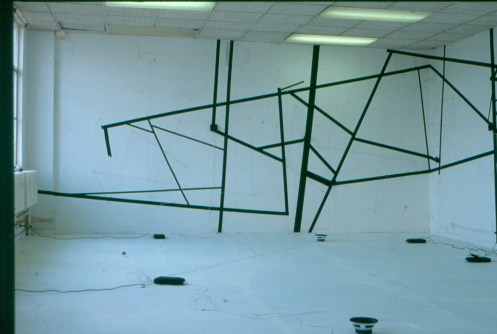 Wired Room, painting, sound, Greengate Gallery, London.