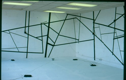Wired Room, painting, sound, Greengate Gallery, London.