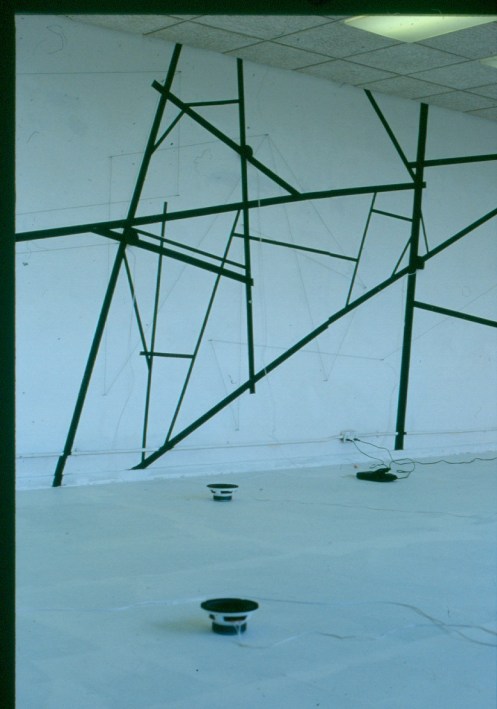Wired Room, painting, sound, Greengate Gallery, London.