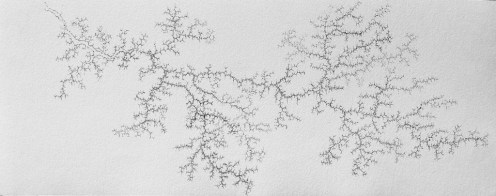 It has been a strange Spring  this year, pencils on paper, 45 x 100 cm.