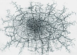 No Mans Land (for winter time), pencils on paper, 35 x 50 cm.