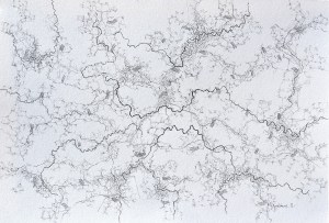 Note for a Violent Day IV, pencils on paper, 50 x 70 cm.